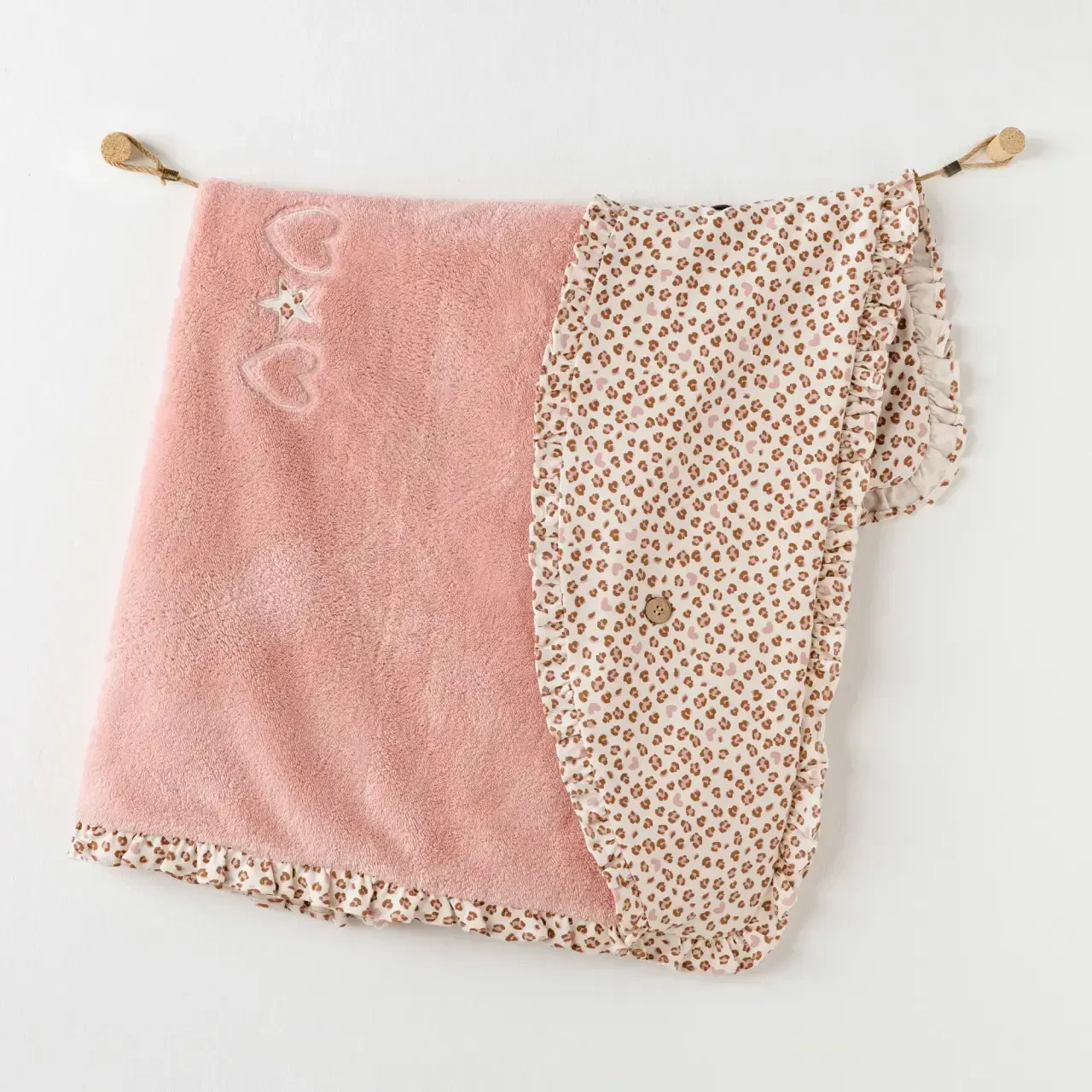 Andywawa AC26241 Little Leopard Battaniye 90x85 Pink - Andywawa