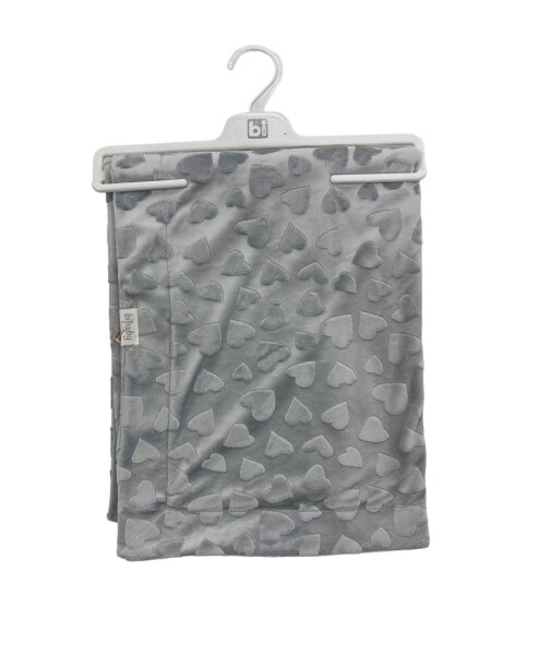 Bibaby Jacquard Heart 82x90 Battaniye 64727 Gri - Bibaby