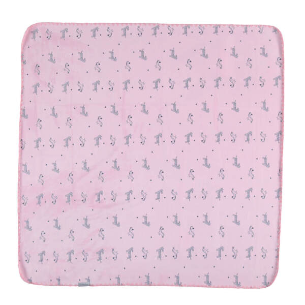 Bibaby Happy Zebra Land Fluffy Bebek Battaniye 64529 Pembe - 1