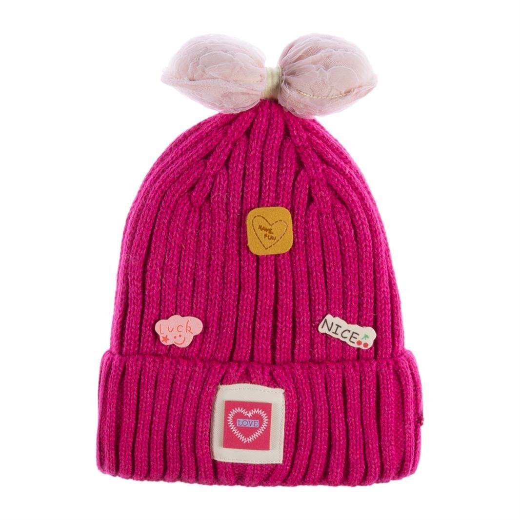 Kitti Çocuk Kız Kulaklı Bere (4-8 Yaş) K24130-02 Fuşya - 1