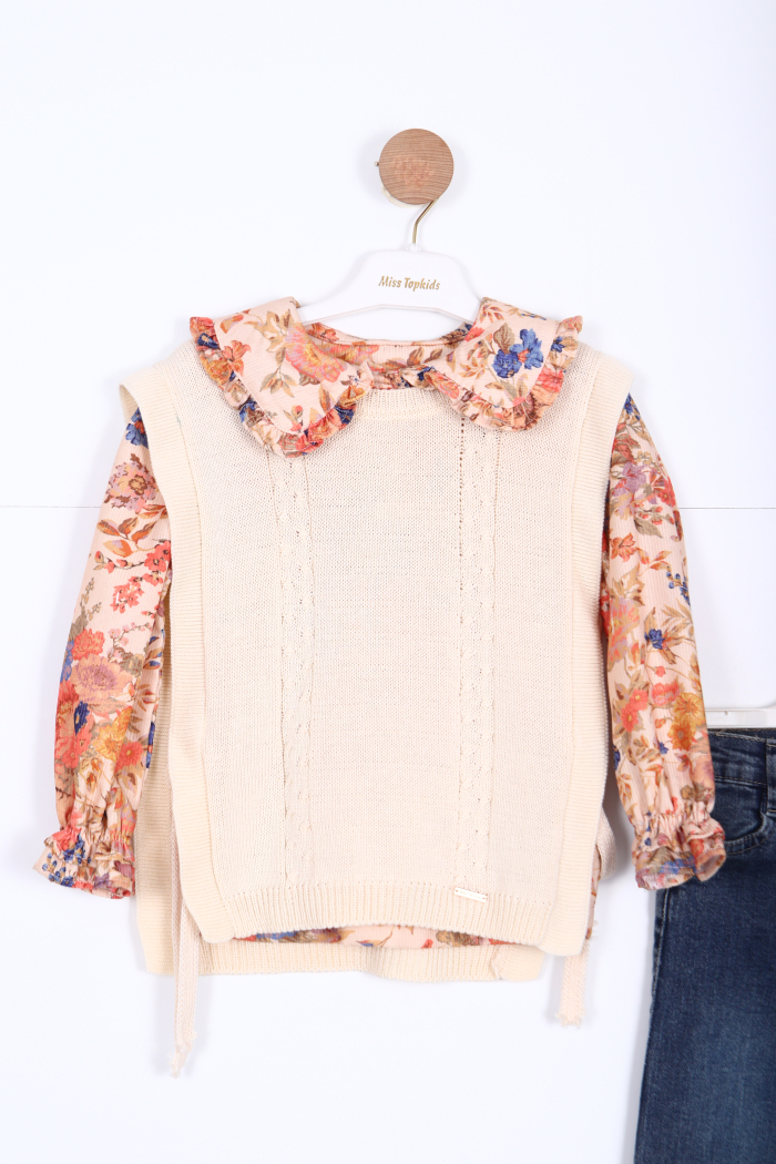 طقم علوي وسفلي للبنات من عمر 2 إلى 6 سنوات 3173 - 3