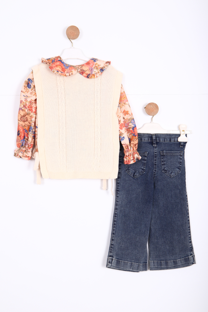 طقم علوي وسفلي للبنات من عمر 2 إلى 6 سنوات 3173 - 6