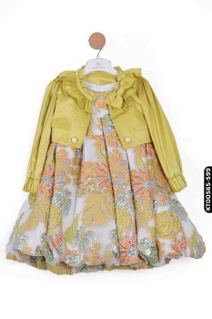 Tüllü Büzgülü Süzene nakışlı Fırfırlı Kız Çocuk Elbise 9-24 Ay 1500 