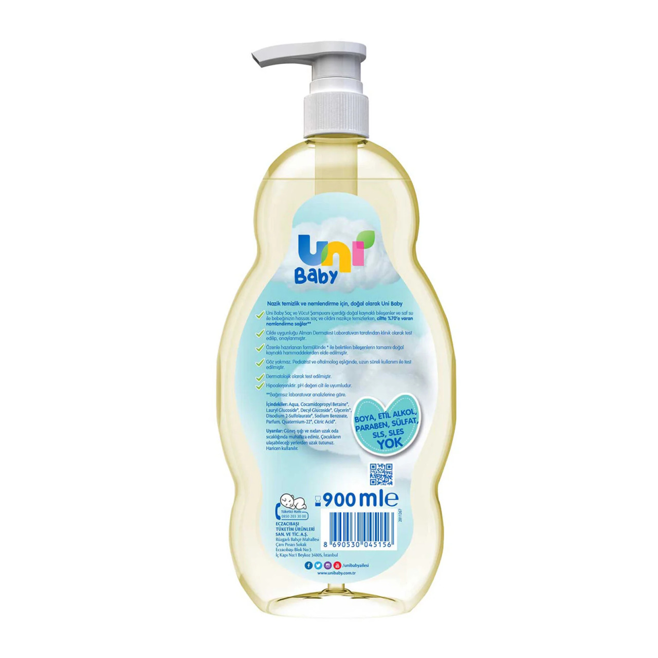 Uni Baby Bebek Şampuanı 900 ml - 8
