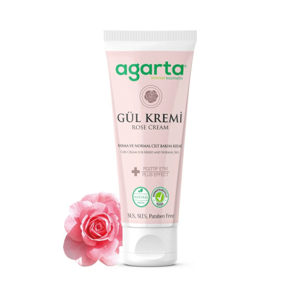 Agarta Doğal Cilt Bakım Kremi 75 ml Gül - Agarta
