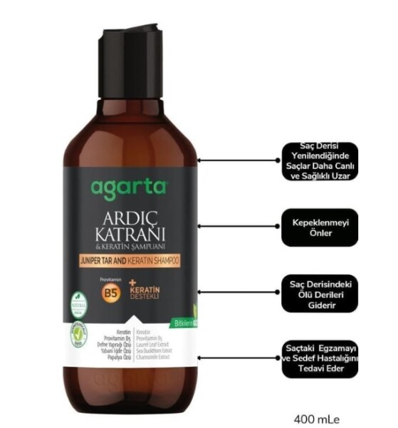 Agarta Ardıç Katranı & Keratin Şampuanı 400 ml - 2