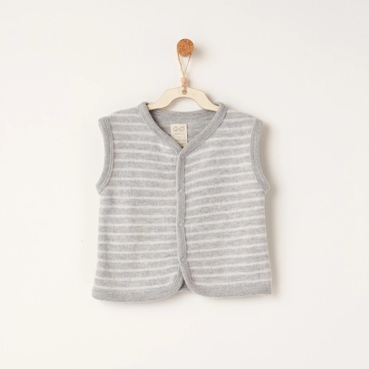 Andywawa AC26221 Casual Yelek Grey - 1