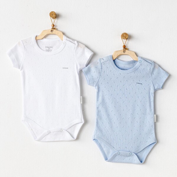 Andywawa AC25554 Sleeve Jacquard 2'Li Basic Body Blue White - Andywawa