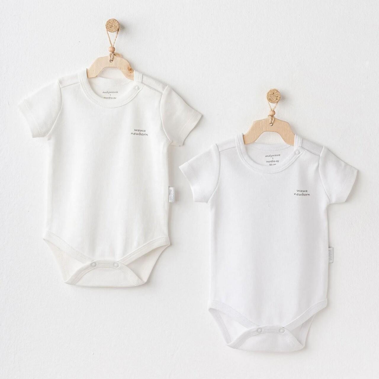 Andywawa AC25211 Short Sleeve 2'Li Basic Body Ekru - 1