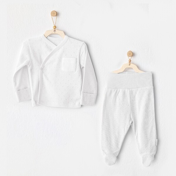 Andywawa AC25557 Side Snap Set 2'Li Zıbın Takım White - Andywawa