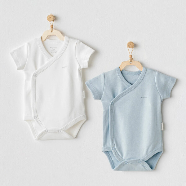 Andywawa AC25643 Cuddly Bunny Bear 2'Li Zıbın Body Ekru Mavi - Andywawa