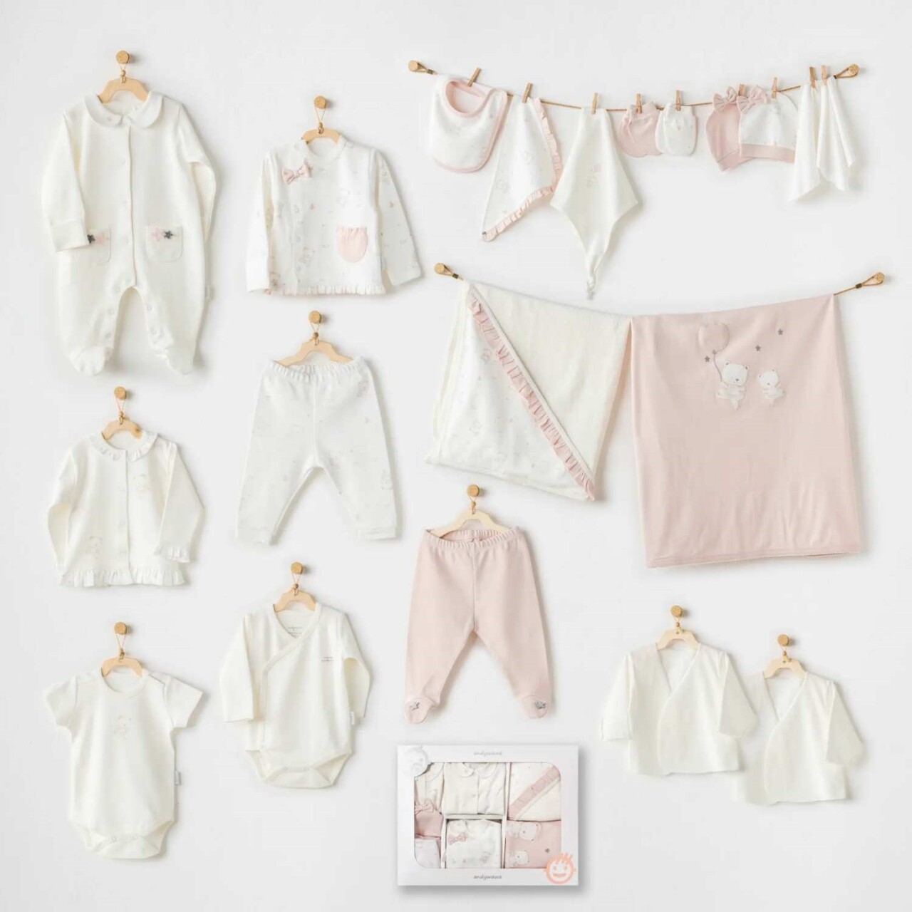 Andywawa AC25952 Ballerina 20 Parça Hastane Çıkışı Ekru - 1