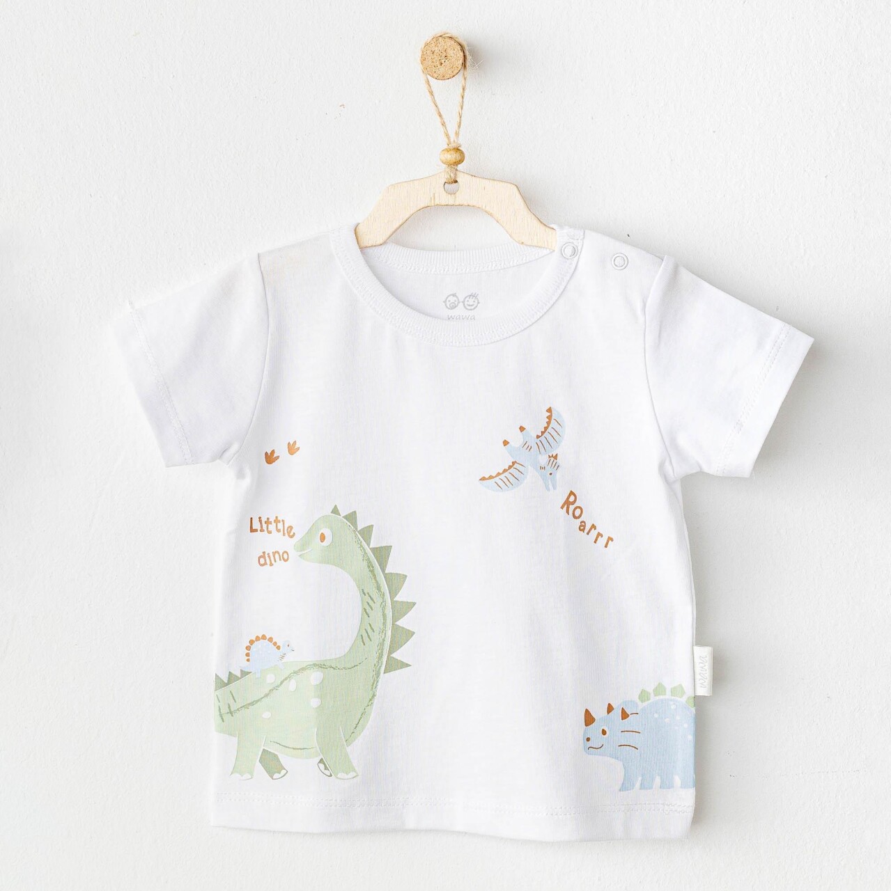Andywawa AC25978 Casual Bebek Tshırt White - 1