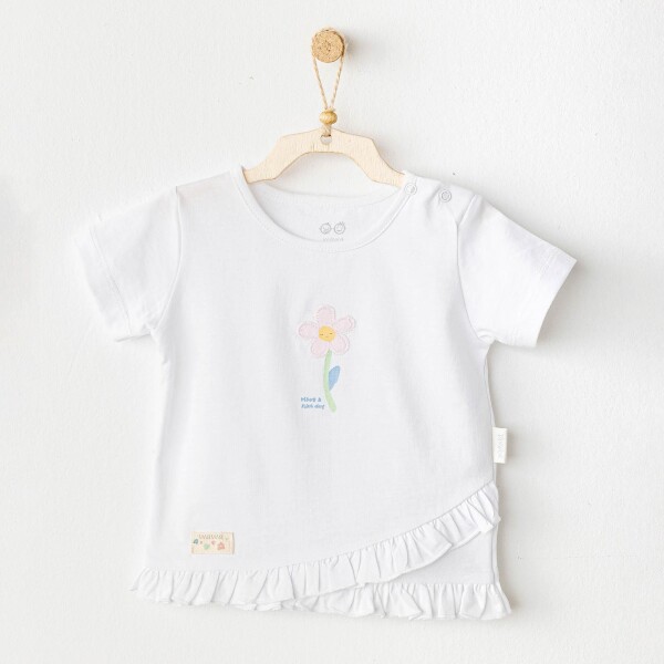 Andywawa AC25966 Casual Bebek Tişört White - Andywawa