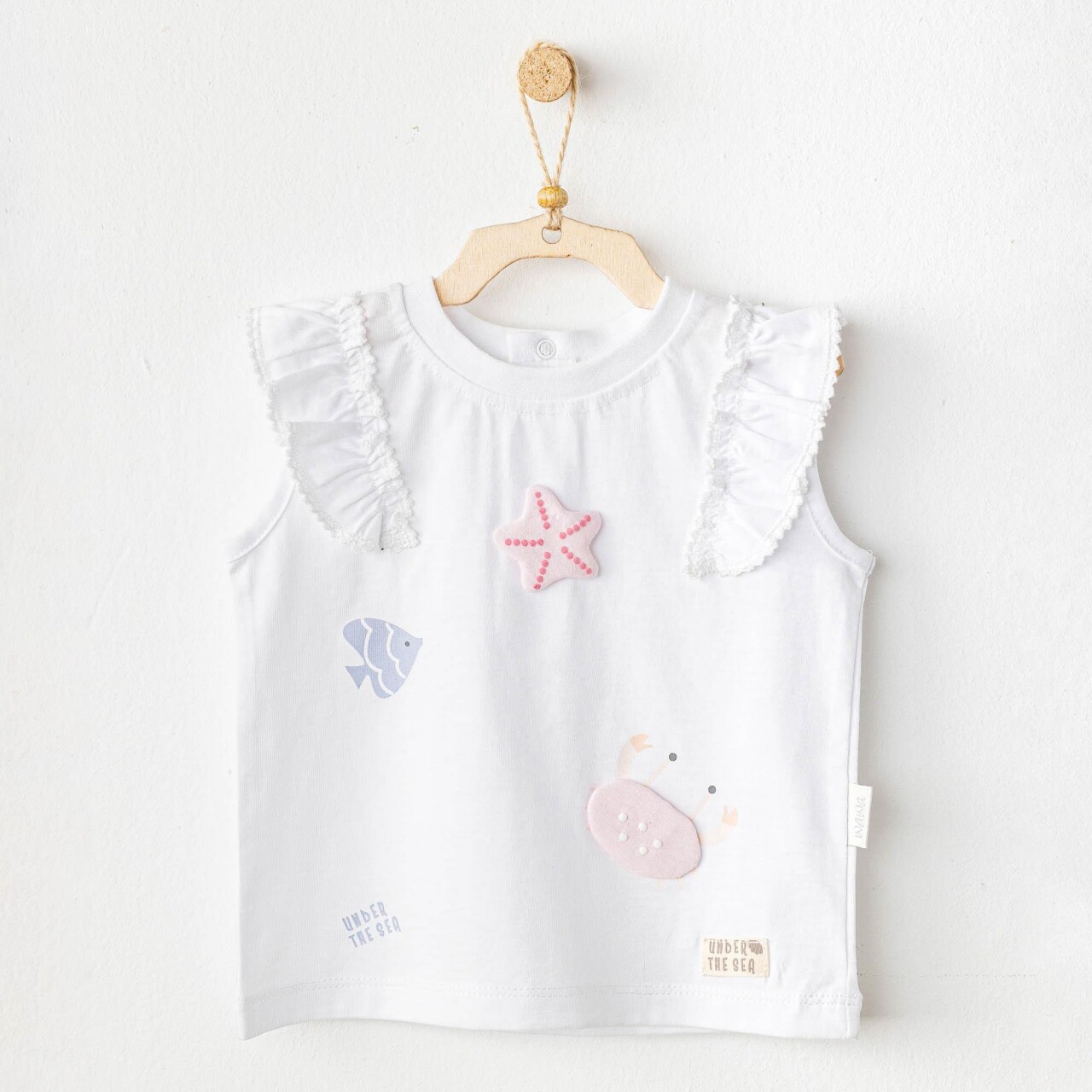 Andywawa AC25969 Casual Bebek Tshırt White - 1