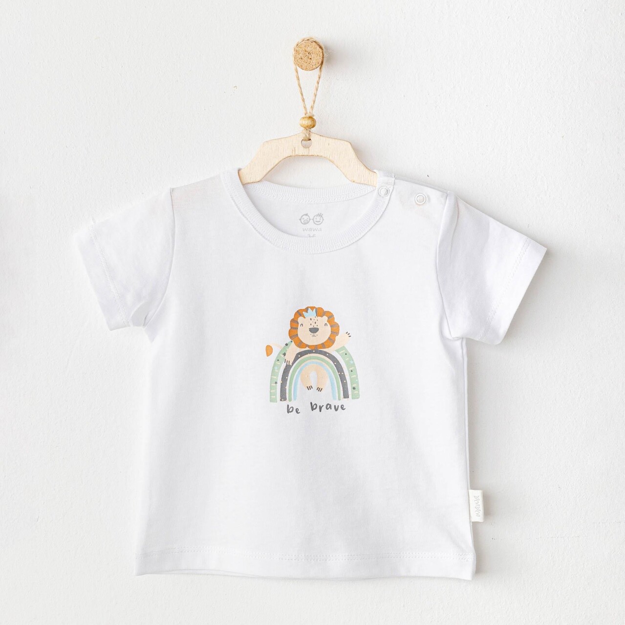 Andywawa AC25977 Casual Bebek Tshirt White - 1