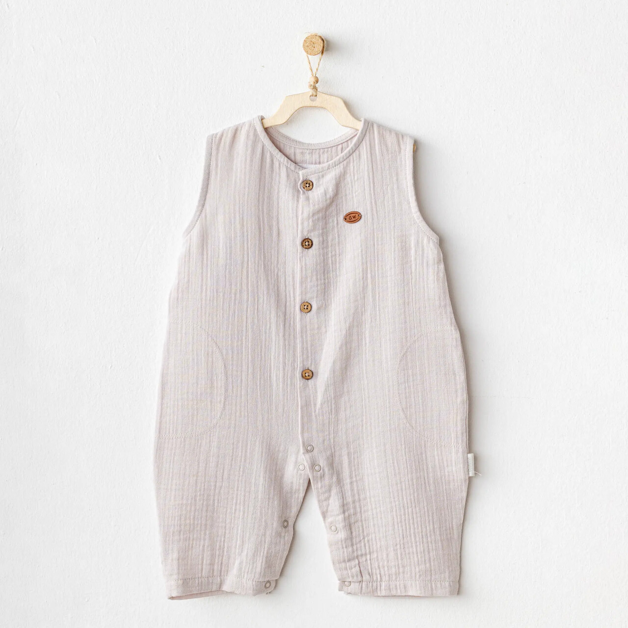 Andywawa AC25883 Müslin Home Bebe Tulum Beige - 1