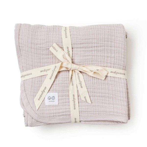 Andywawa AC25870 Müslin Home Bebek Battaniye 105*120 Beige - Andywawa