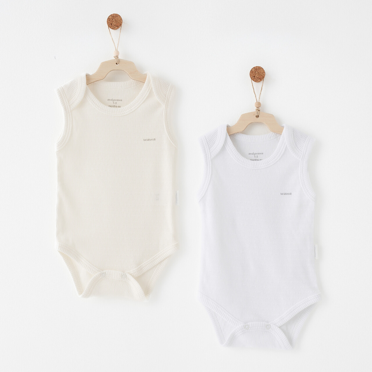 Andywawa AC26762 Special Modal 2li Askılı Body Ecru White - 1