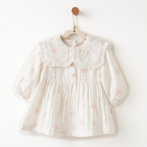 Andywawa AC26622 Lovely Day Elbise Ekru - Andywawa