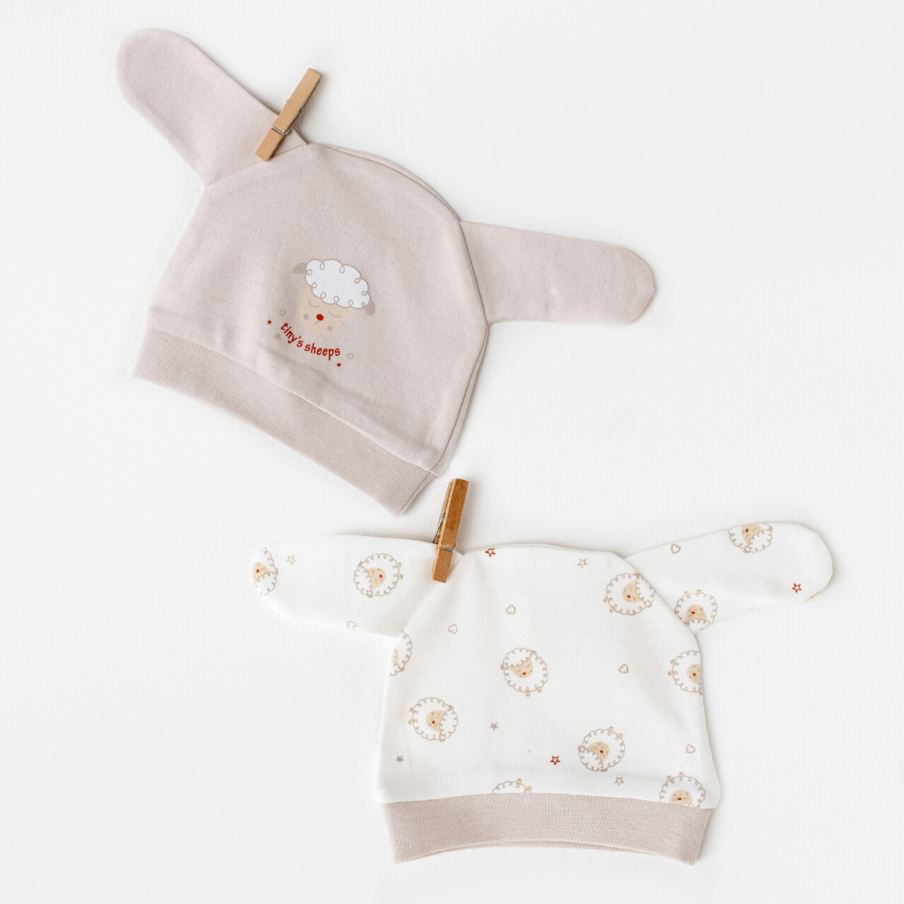 Andywawa AC26157 Tinny Sheeps Şapka Beige - 1