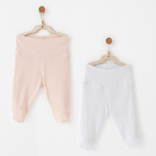 Andywawa AC26764 Special Modal 2li Pantolon Pink White - Andywawa