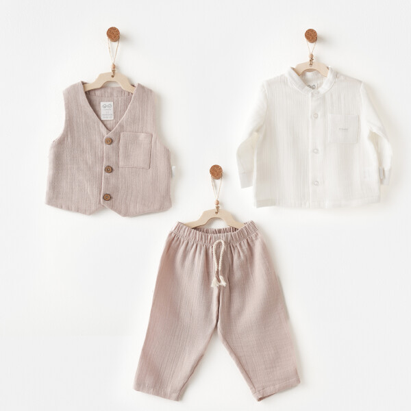 Andywawa AC26734 Relax Time 3lü Takım Beige - Andywawa