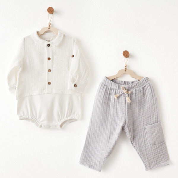 Andywawa AC26706 Gentelman 2li Takım Grey - Andywawa