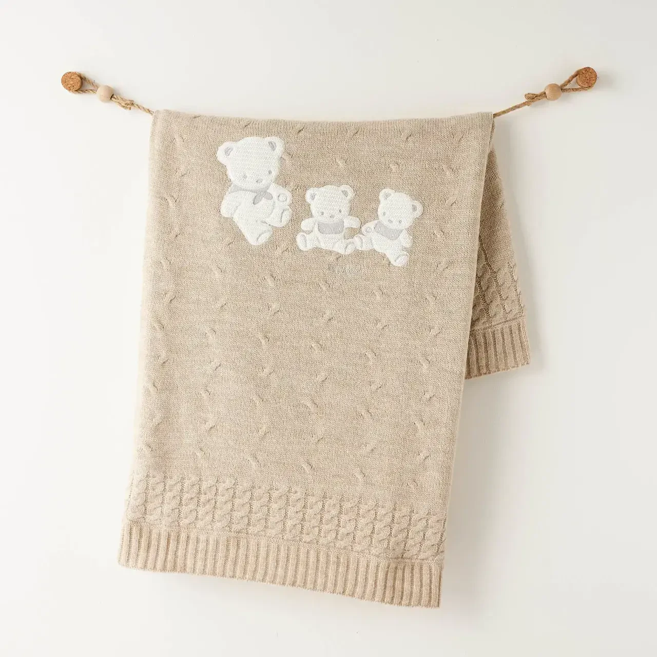 Andywawa AC26341 Triko Battaniye 85x100 Beige Melange - 1