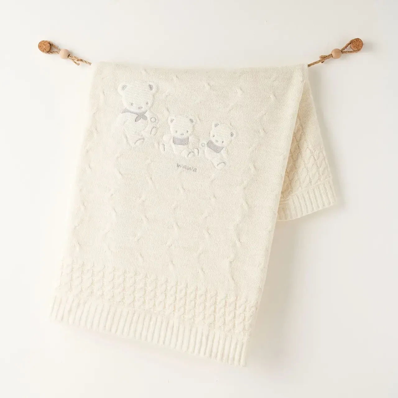 Andywawa AC26341 Triko Battaniye 85x100 Ekru - 1