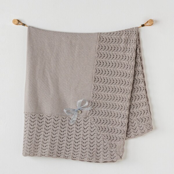 Andywawa AC24329 Triko Bebe Battaniye 100x90 Grey - Andywawa