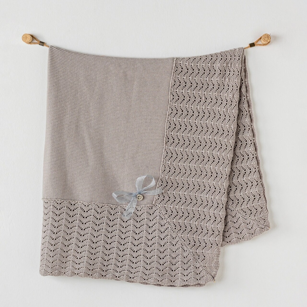 Andywawa AC24329 Triko Bebe Battaniye 100x90 Grey - 1