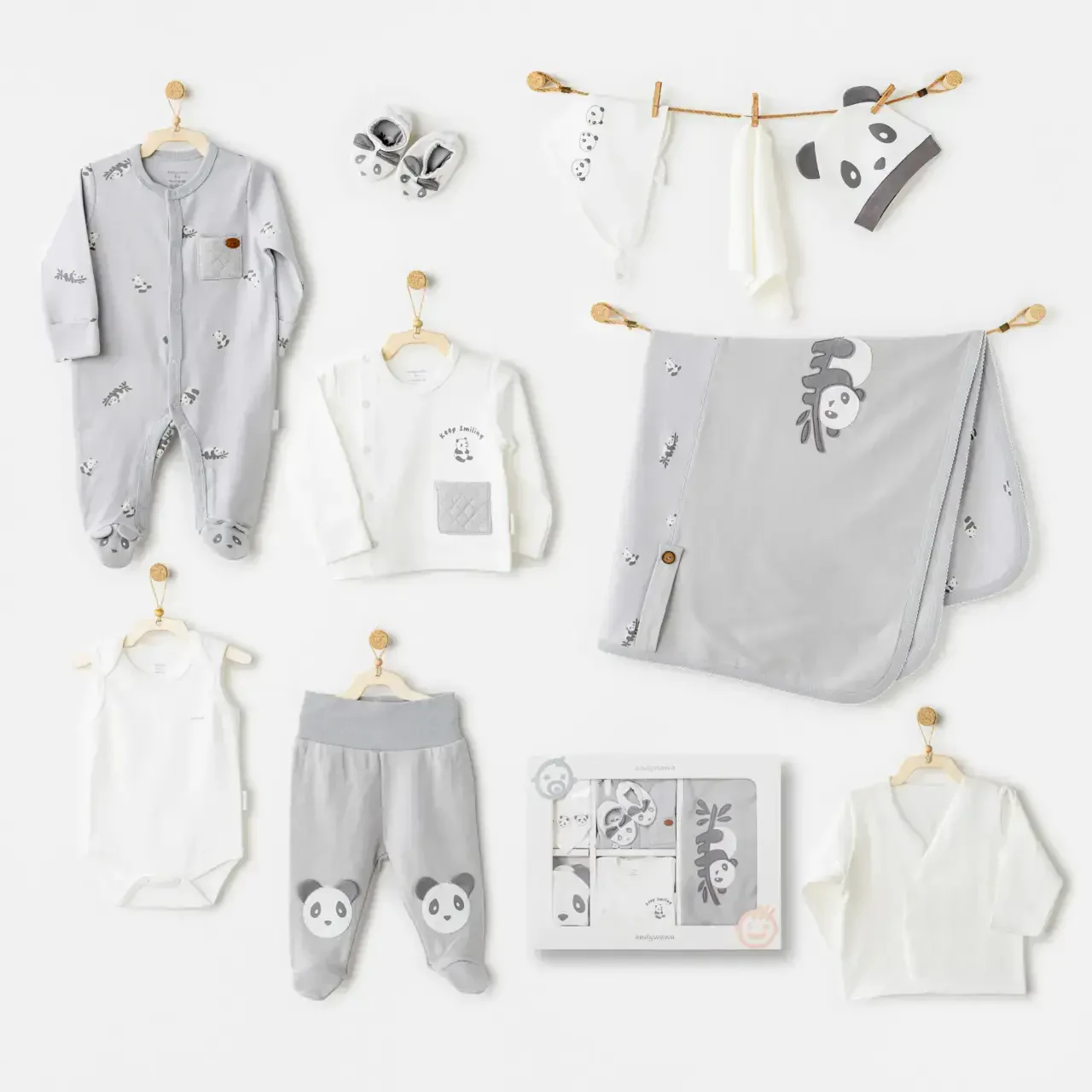 Andywawa AC26021 Keep Smiling 10'lu Hastane Çıkışı Grey - Andywawa