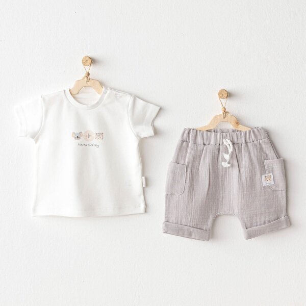 Andywawa AC25847 Happy Animals 2'Li Bebek Takım Grey - Andywawa