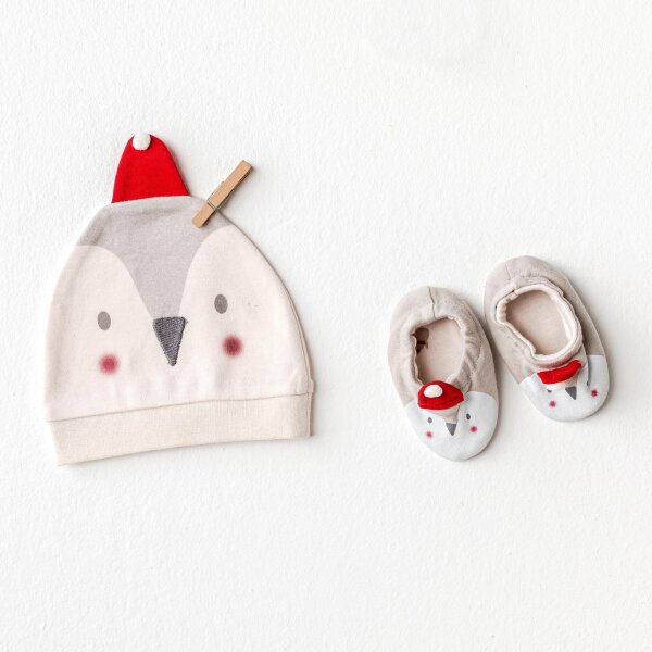 Andywawa AC25348 Penguin Bebek Şapka Takım Ekru - Andywawa