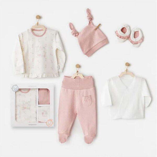 Andywawa AC26080 Mon Petit Amour 5'li Hastane Çıkışı Ekru - Andywawa