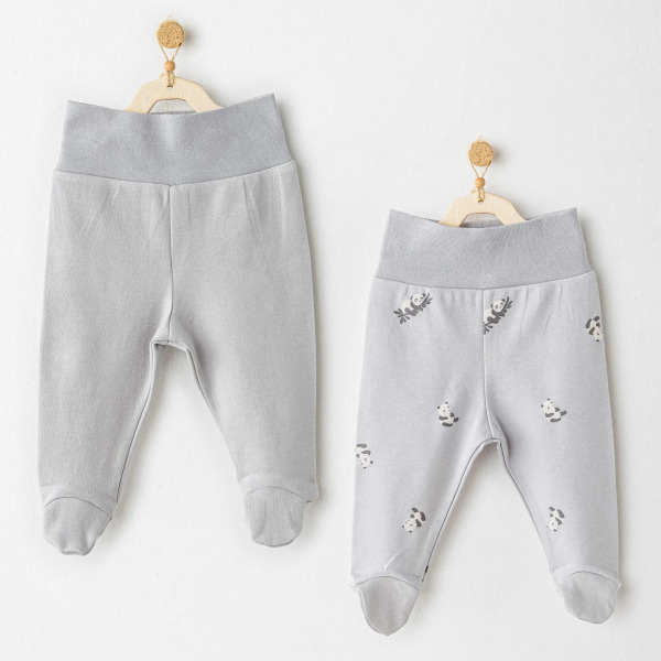 Andywawa AC26034 Keep Smiling 2'li Pantolon Grey - Andywawa