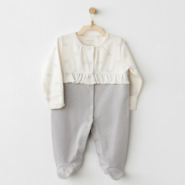 Andywawa AC26255 Baby Bow Bliss Tulum Ecru Grey - Andywawa
