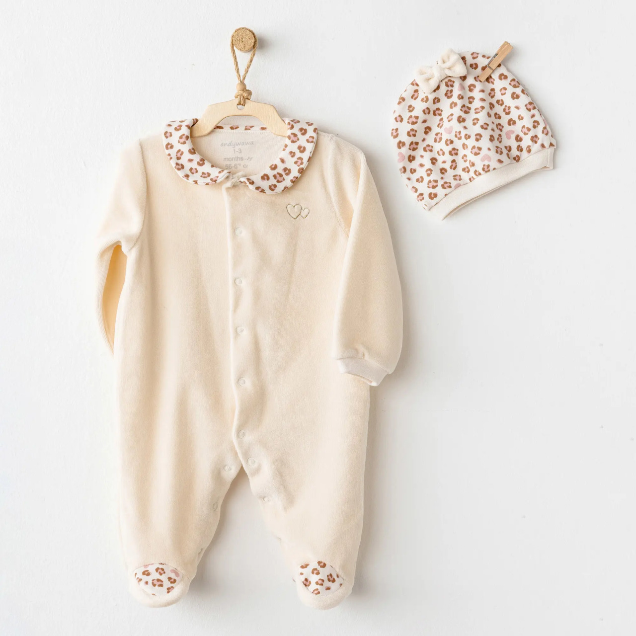 Andywawa AC26238 Little Leopard Tulum Ekru - 1