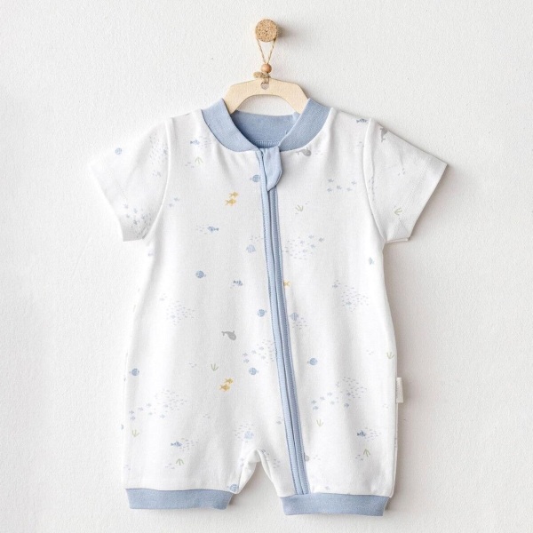 Andywawa AC25605 Ocean İs My Happy Place Bebek Tulum White - Andywawa