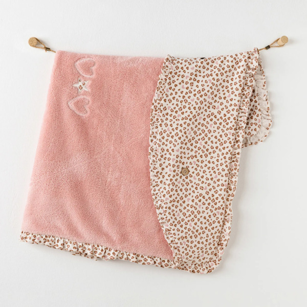 Andywawa AC26241 Little Leopard Battaniye 90x85 Pink - Andywawa