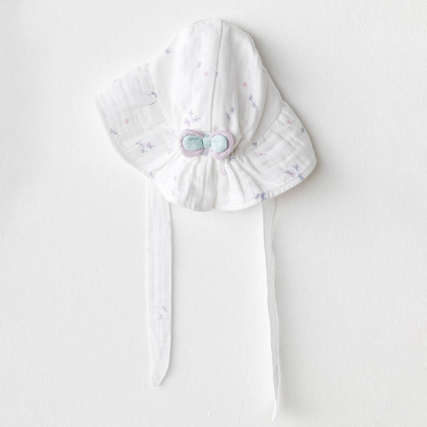 Andywawa AC25580 Magical Butterfly Müslin Bebek Şapka White - Andywawa
