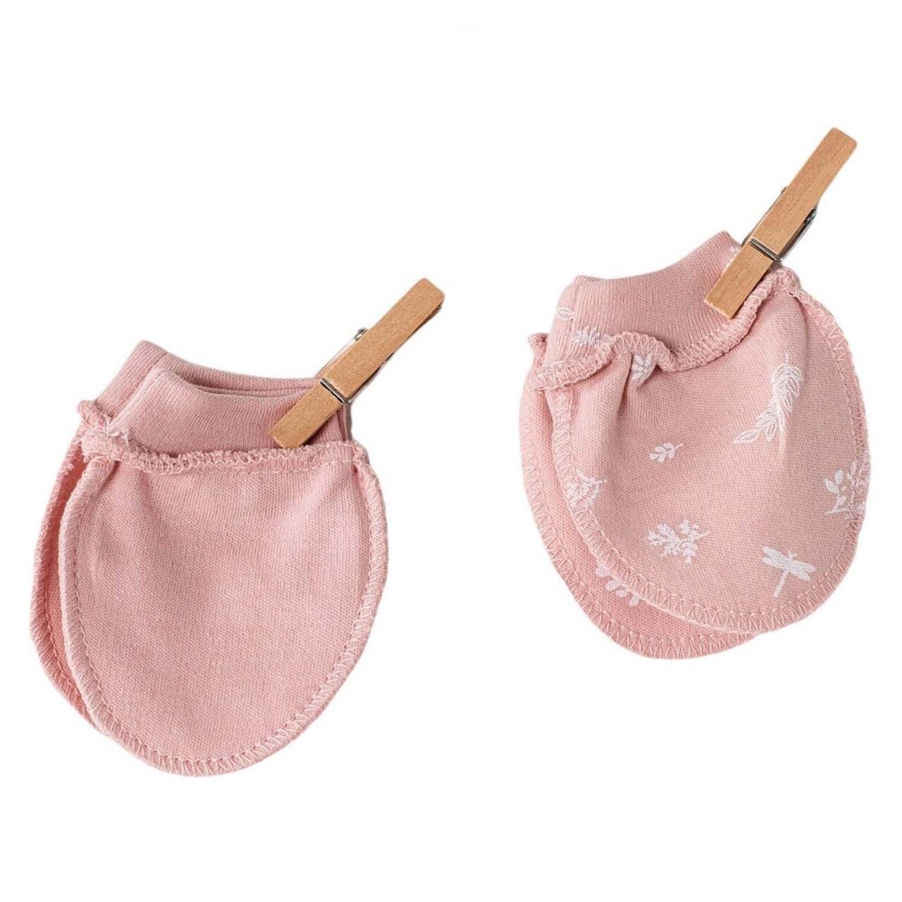 Andywawa AC23070 Floral 100% Organic Cotton Prematüre Eldiven Pink - 1