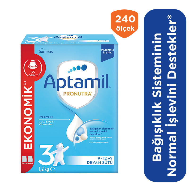 Aptamil Devam Sütü Maması No3 9-12 Ay 1200 Gr - 1