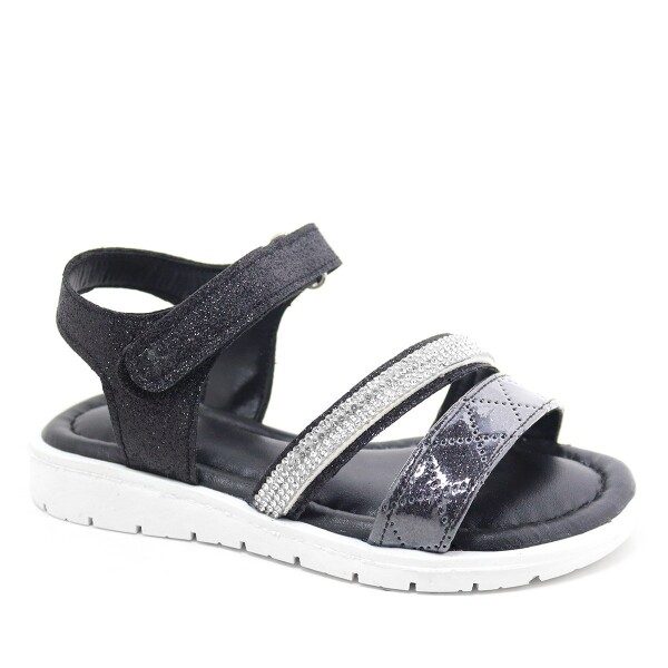 Artico Noumea Siyah Gri Kız Çocuk Sandalet - Artico
