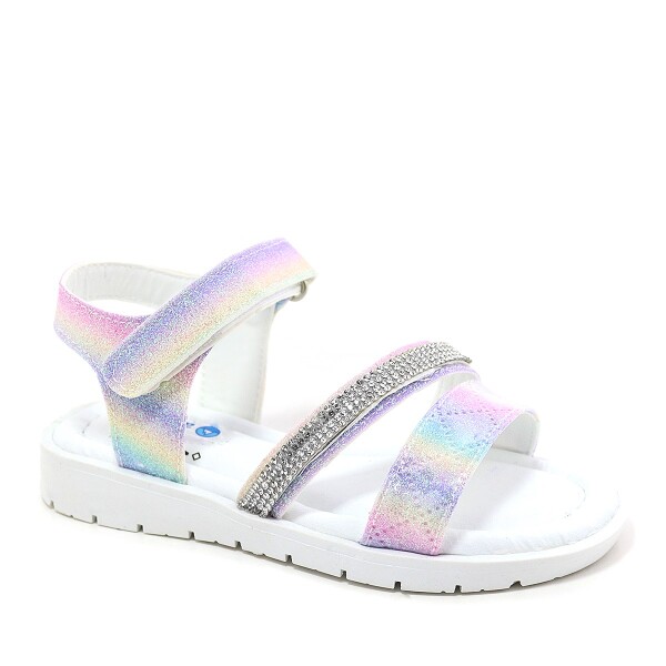 Artico Noumea Beyaz Pembe Mavi Kız Çocuk Sandalet - Artico