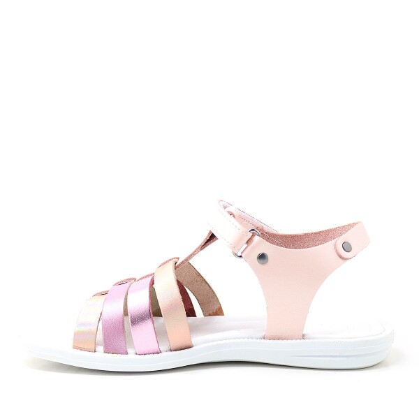 Artico Bellini Hakiki Deri Pembe Fuşya Vaketa Kız Çocuk Sandalet - 3