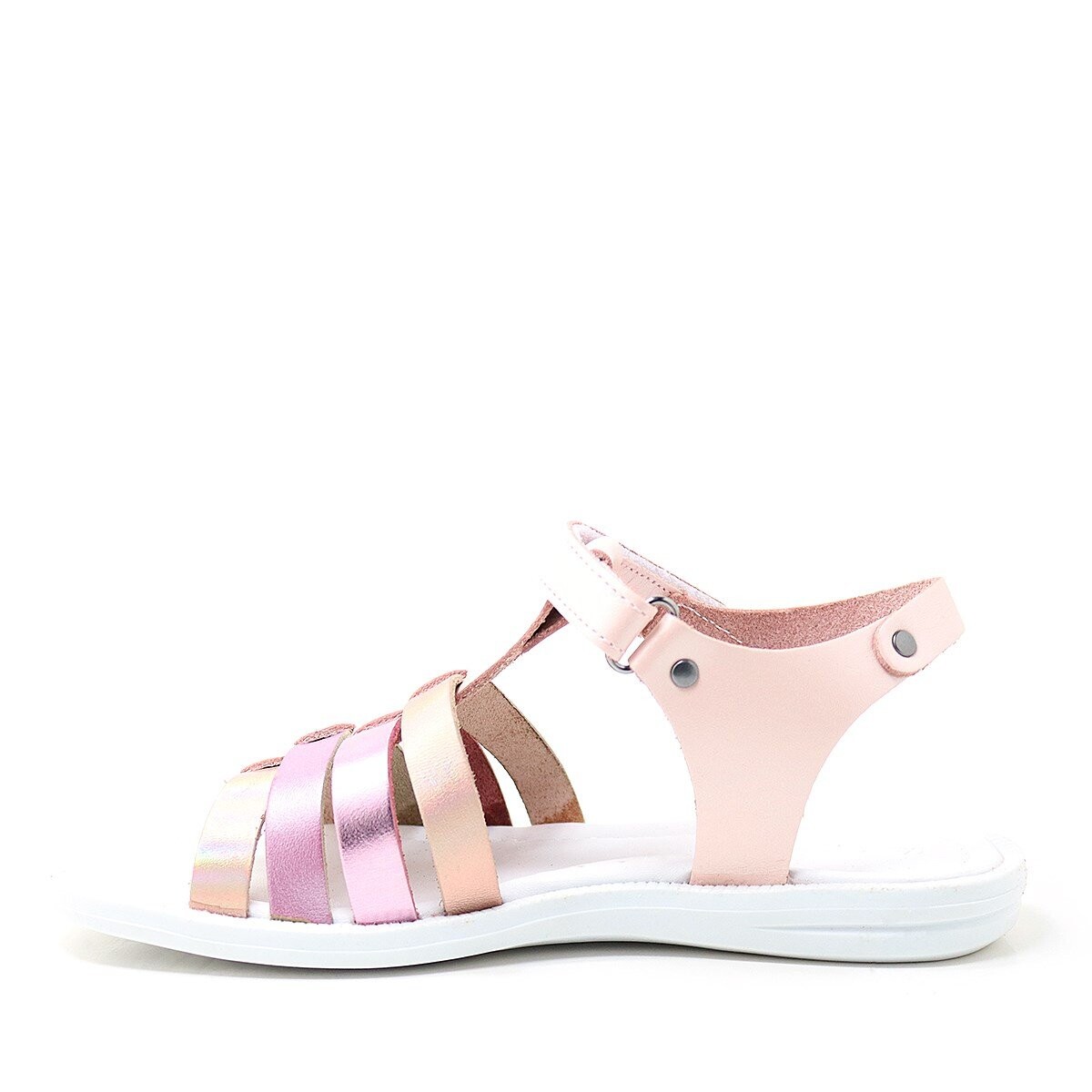 Artico Bellini Hakiki Deri Pembe Fuşya Vaketa Kız Çocuk Sandalet - 3
