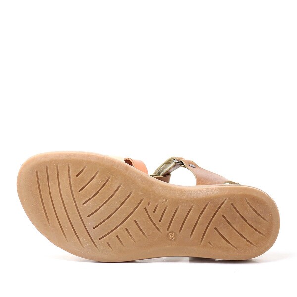 Artico Bellini Hakiki Deri Taba Vaketa Kız Çocuk Sandalet - 7