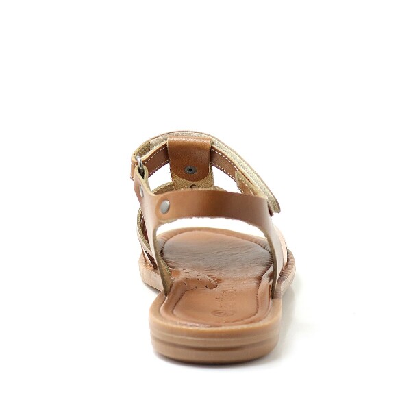 Artico Bellini Hakiki Deri Vaketa Kahve Taba Kız Çocuk Sandalet - 5